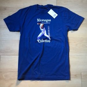 Colectivo Coffee Nicaragua Baseball Royal Blue T-Shirt - Sz M
